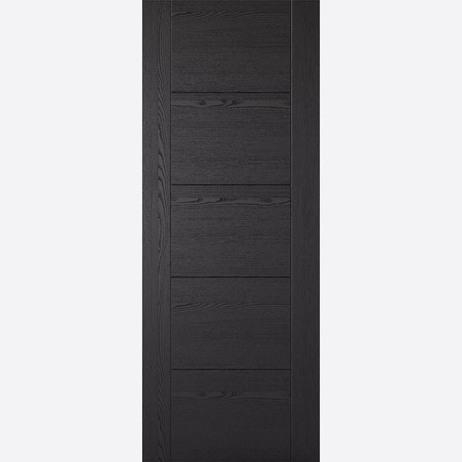 Internal Black Ash Laminated Vancouver 5P FD30 Fire Door