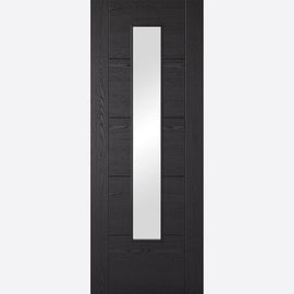 Internal Black Ash Laminated Vancouver Door Glazed 1L