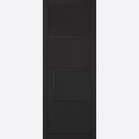 Internal Black Chelsea Door 4 Panelled Industrial Style