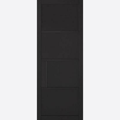 Internal Black Chelsea Door 4 Panelled Industrial Style