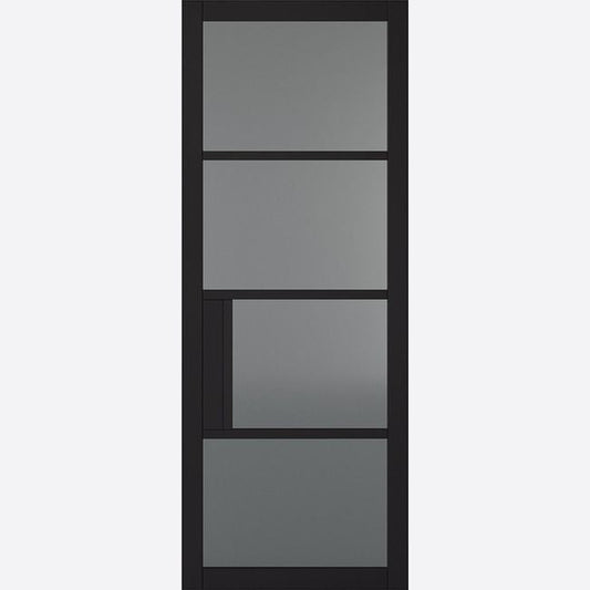 Internal Black Chelsea Glazed Door With Tinted Glass