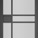 Internal Black Dalston Clear Glazed Door Fully Finished Industrial Style