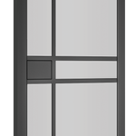 Internal Black Dalston Clear Glazed Door Fully Finished Industrial Style