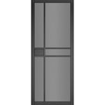 Deanta Internal Black Dalston Tinted Glazed Door Fully Finished Industrial Style