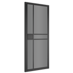 Deanta Internal Black Dalston Tinted Glazed Door Fully Finished Industrial Style