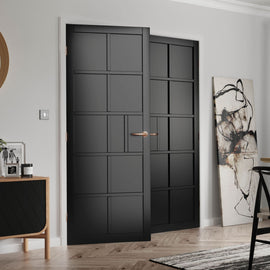 Liberty Internal Black Industrial Plaza 10P Door Pre-Finished