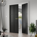 Liberty  Internal Black Industrial Civic 6P Door Pre-Finished