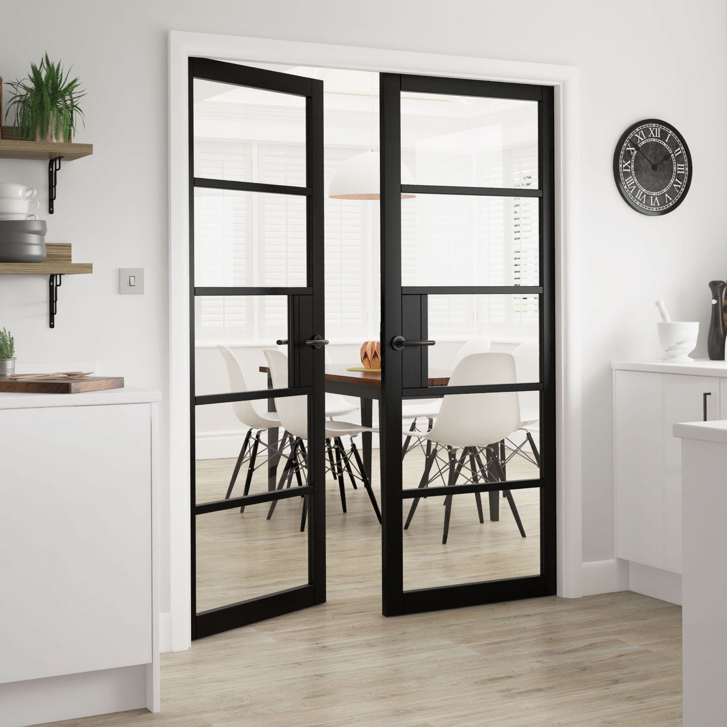 Liberty Internal Black Industrial Metro Clear Glazed Door