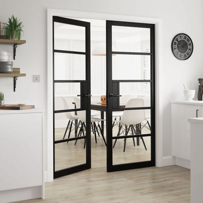 Liberty Internal Black Industrial Metro Clear Glazed Door