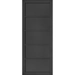 Deanta Internal Black Shoreditch Door 5 Panel Fully Finished Industrial Style