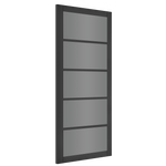 Deanta Internal Black Shoreditch Tinted Glazed Door Fully Finished Industrial Style