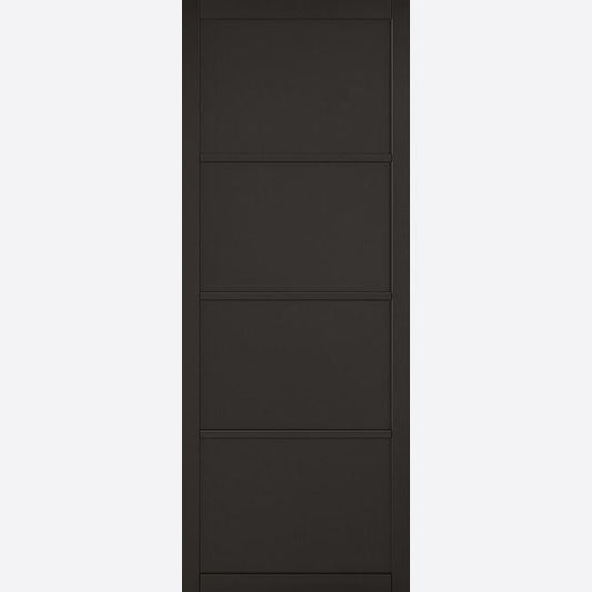 LPD Internal Black Soho 4 Panelled Door Industrial Style