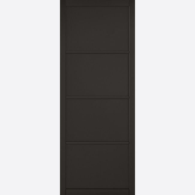 Internal Black Soho 4 Panelled Door Industrial Style