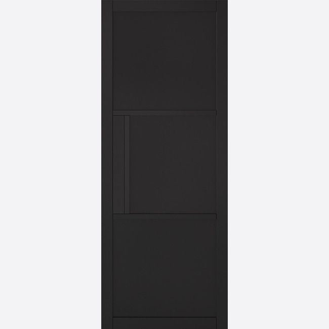 Internal Black Tribeca Door Panelled 3 Panel