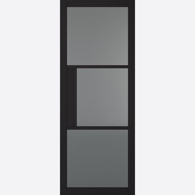 Internal Black Tribeca Glazed Door With Tinted Glass
