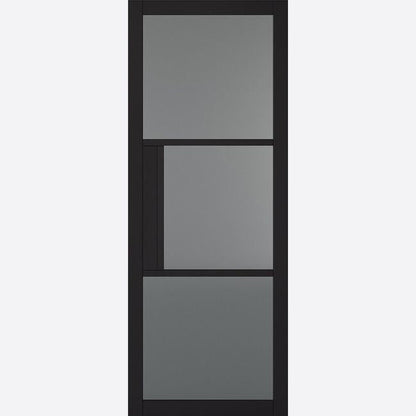 Internal Black Tribeca Glazed Door With Tinted Glass
