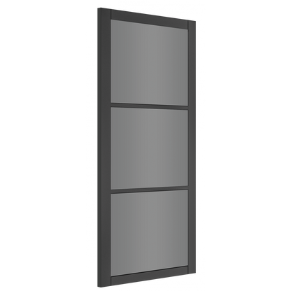 Deanta Internal Black Camden Tinted 3L Glazed Door Fully Finished