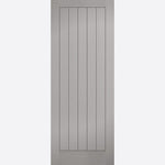 Internal Grey Moulded Textured Vertical 5 Panel Door Mexicano Style
