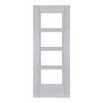 Internal Light Grey Ash Montreal Door With Clear Glass