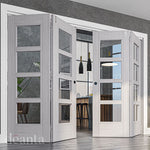 Internal Light Grey Ash Montreal Door With Clear Glass