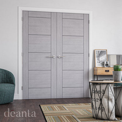 Deanta Internal Light Grey Ash Montreal Door Prefinished