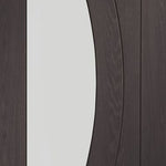 Internal Mode Umber Grey Laminate Salerno Door With Clear Glass