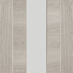 Internal Mode White Grey Laminate Forli Door With Clear Glass
