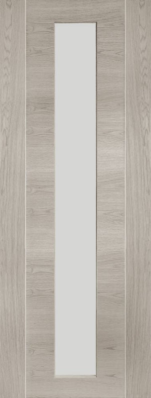 Internal Mode White Grey Laminate Forli Door With Clear Glass