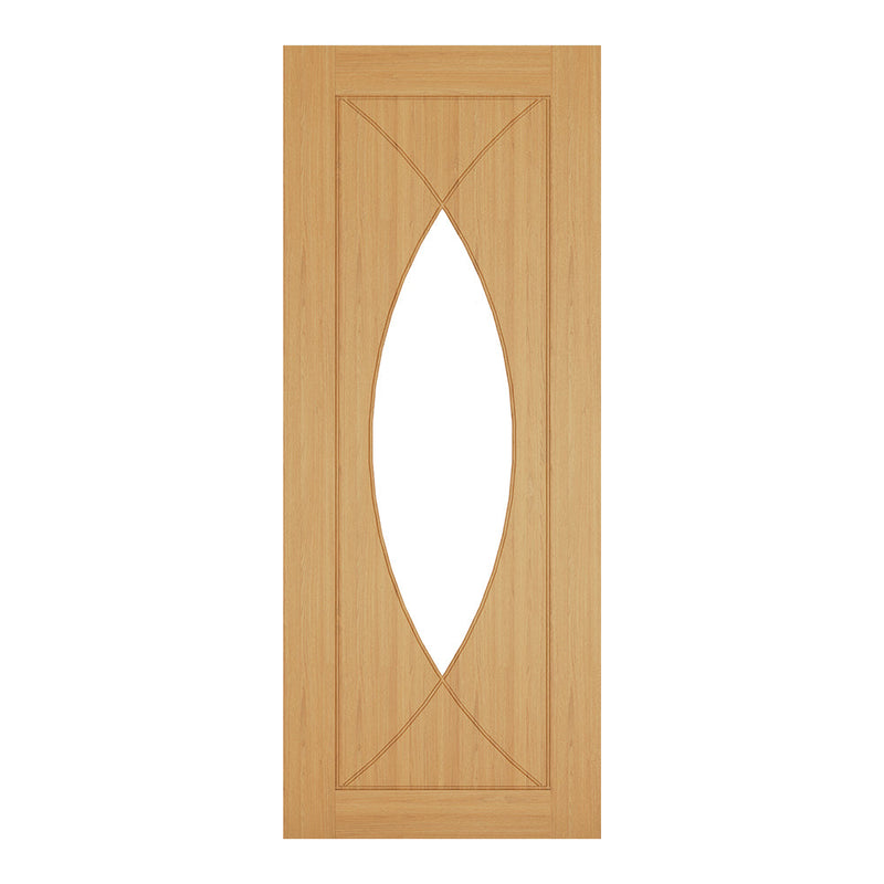 Deanta Internal Oak Amalfi Glazed Door Fully Finished