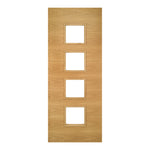Deanta Internal Oak Augusta Glazed Fire Door Fully Finished FD30