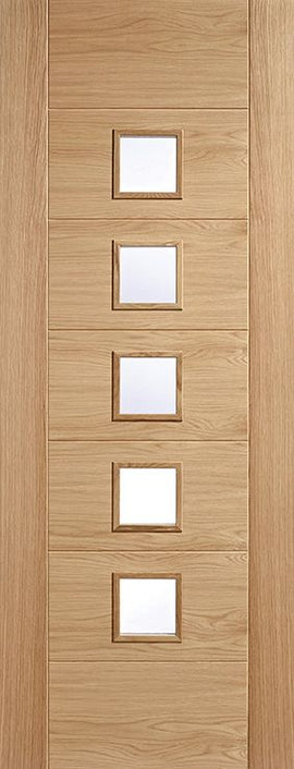 Internal Oak Carini Glazed Door Pre-Finished