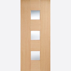 Internal Oak Catalonia Glazed Door With Clear Glass