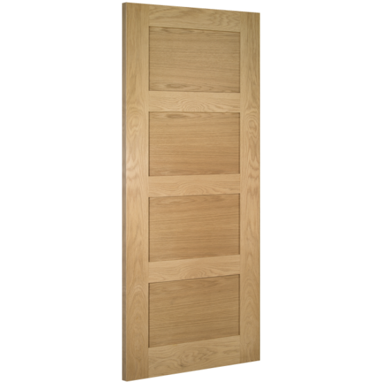 Internal Oak Coventry Shaker 4 Panel Fire Door FD30