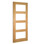 Deanta Internal Oak Coventry Shaker Glazed Door With Clear Glass