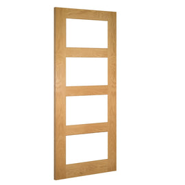 Deanta Internal Oak Coventry Shaker Glazed Door With Clear Glass