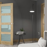 Deanta Internal Oak Coventry Shaker Glazed Door With Clear Glass