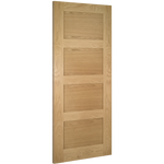 Deanta Internal Oak Coventry Shaker 4 Panel Door