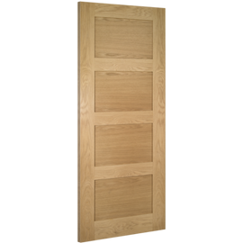 Deanta Internal Oak Coventry Shaker 4 Panel Door