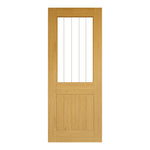 Deanta Internal Oak Ely Clear Glazed 1L Door Fully Finished