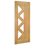 Deanta Internal Oak Ely Glazed 5L Door Pre-Finished