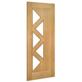 Deanta Internal Oak Ely Glazed 5L Door Pre-Finished