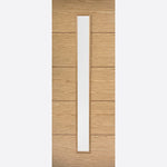 Internal Oak Lille Glazed Door With Clear Glass Fully Finished