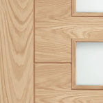 Internal Oak Palermo Door With Obscure Glass Unfinished
