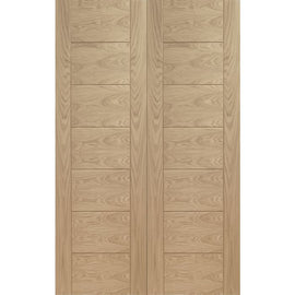 Internal Oak Palermo Pair Of Doors Rebated