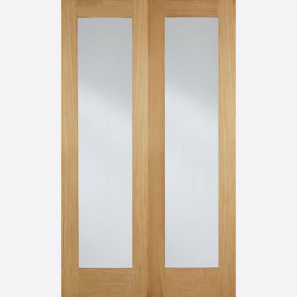 Internal Oak Pattern 20 Pair Of Clear Glazed French Doors