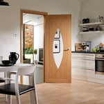 Clearance Internal Oak Pesaro Glazed Door With Clear Glass