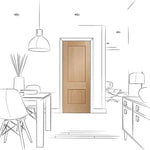 Internal Oak Piacenza Unfinished Door