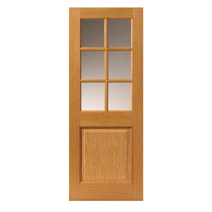 Liberty Internal Oak Arden Clear Glazed 6L Door Prefinished