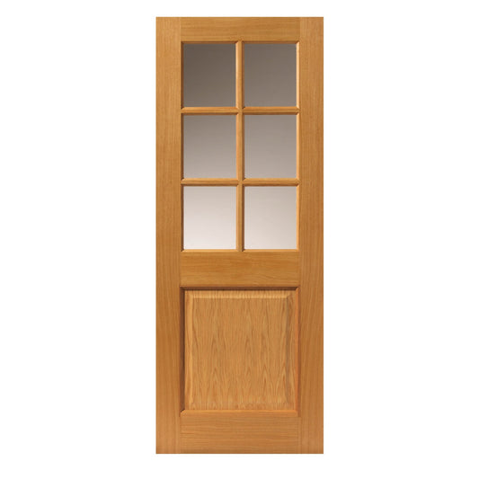 Liberty Internal Oak Arden Clear Glazed 6L Door Prefinished