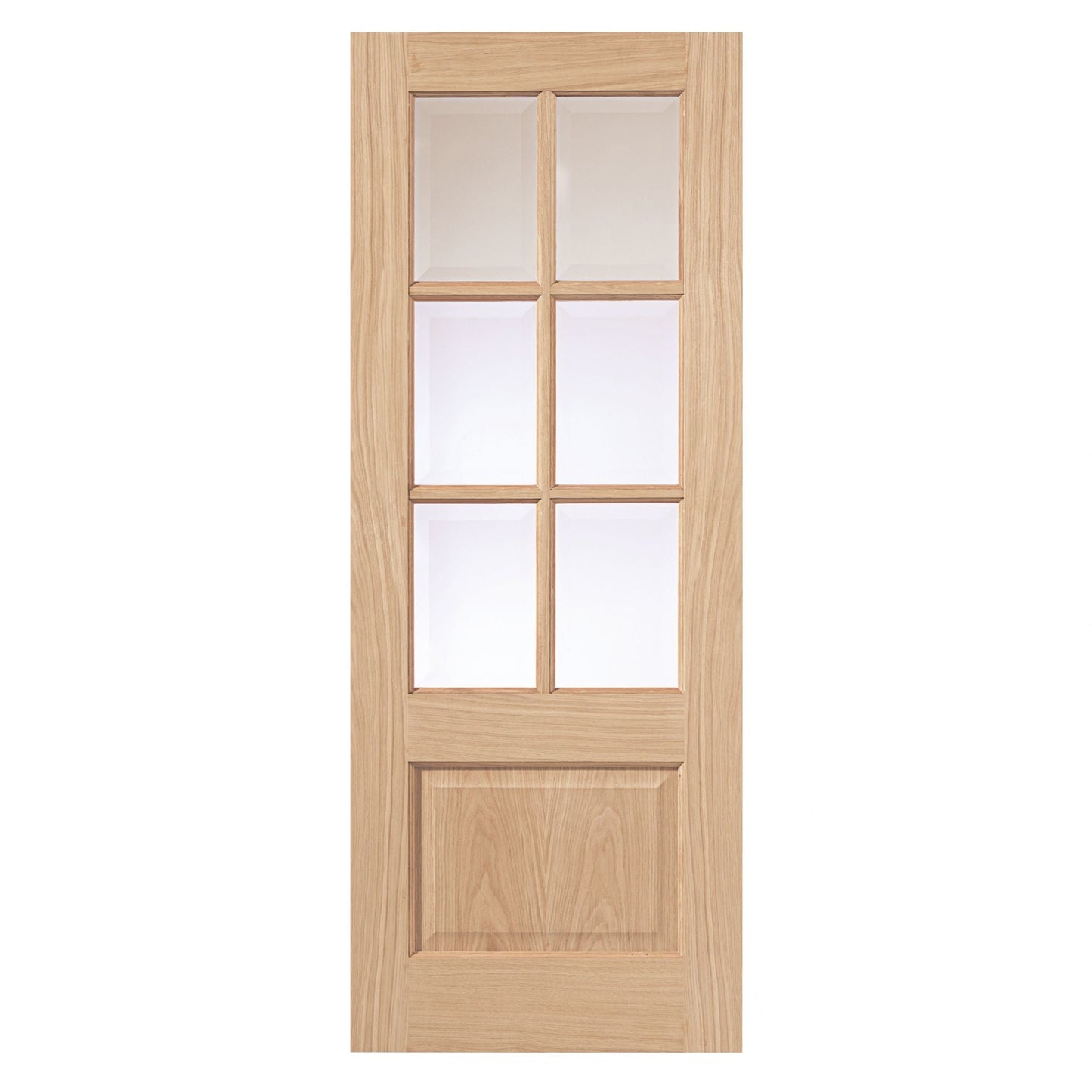 Liberty Internal Oak Dove Glazed 6L Door Clear Glass